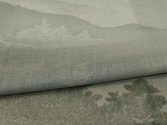 平和屋着物*夏物 訪問着 紗 手描き 風景文 正絹 逸品 未使用 AABG9214jd