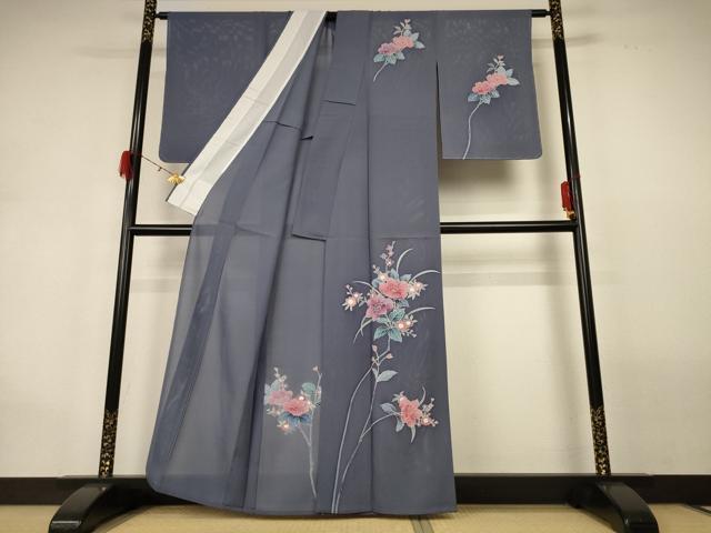 平和屋着物*夏物 訪問着 絽 草花文 正絹 逸品 未使用 AABG9215jd