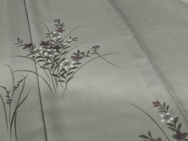 平和屋着物*夏物 訪問着 絽 草花文 暈し染め 洗える着物 AABG9220jd