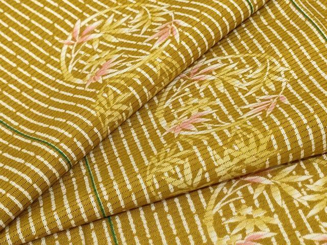 平和屋着物*夏物 小紋 絽 笹 丸 暈し染め 洗える着物 AABG9225jd
