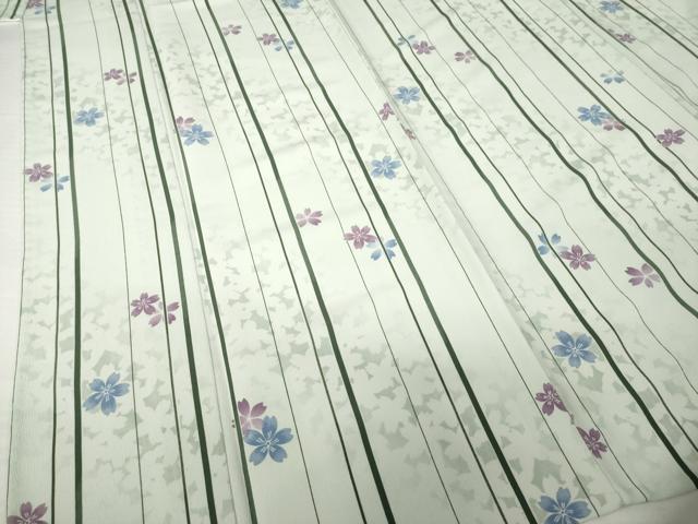 平和屋着物▽小紋 単衣 桜文 洗える着物 AABG9260ck