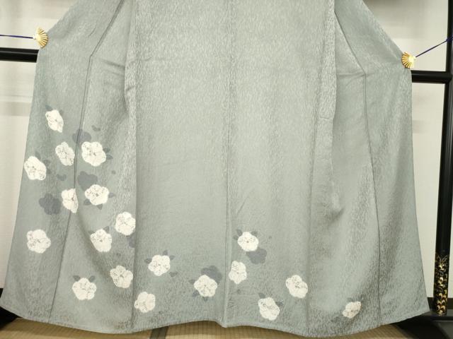 平和屋着物▽訪問着 単衣 絞り 舞花文 正絹 逸品 AABG9282ck