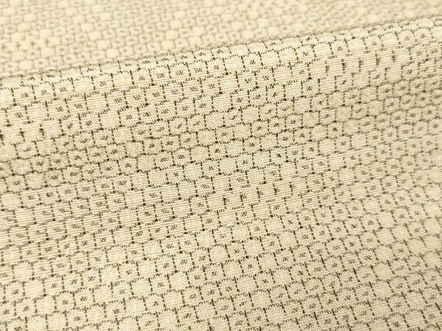 平和屋着物▽本塩沢 単衣 110亀甲 菱文 正絹 逸品 AABG9291ck