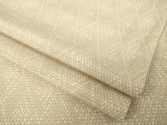 平和屋着物▽本塩沢 単衣 110亀甲 菱文 正絹 逸品 AABG9291ck