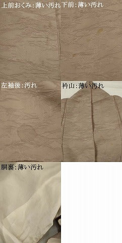 平和屋着物■上質な色無地 風景地紋 茶鼠色 正絹 逸品 AABG9328st