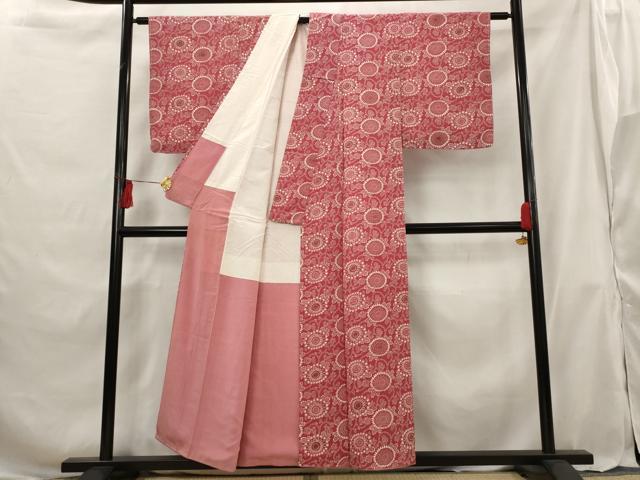 平和屋着物■上質な小紋 花尽くし 正絹 逸品 AABG9337st