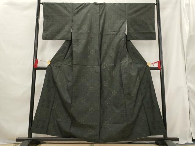 平和屋着物■本場大島紬 蜀江花文 正絹 逸品 AABG9382st