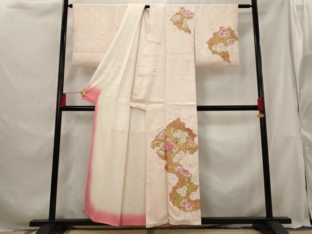 平和屋着物■訪問着 駒刺繍 桜 金彩 三越扱い 正絹 逸品 AABG9390st
