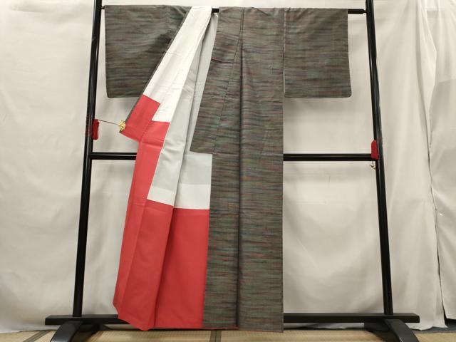 平和屋着物■本場大島紬 霞文 正絹 逸品 AABG9394st