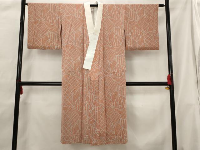 平和屋着物■長襦袢 無双仕立て 幾何学文様 正絹 逸品 AABG9400st