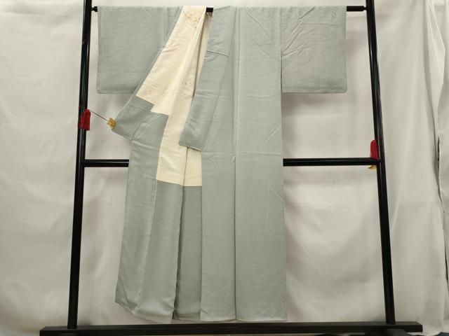 平和屋着物■上質な色無地 流水地紋 豆がら茶色 正絹 逸品 AABG9421st