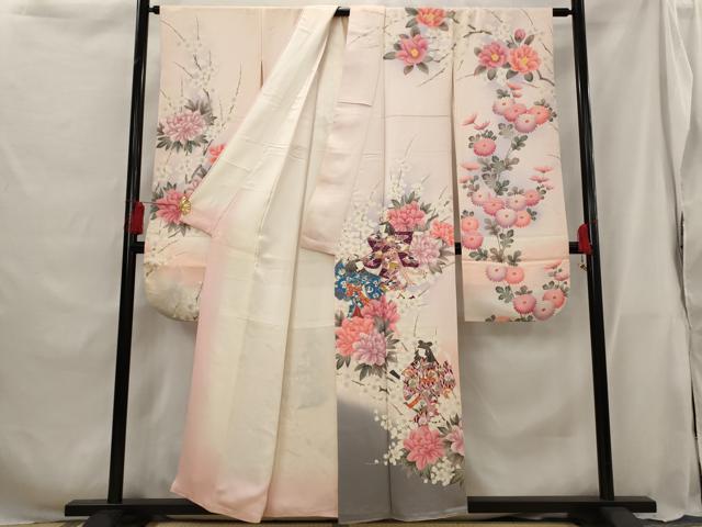 平和屋着物■豪華振袖 人物花文 暈し染め 金彩 正絹 逸品 AABG9439st
