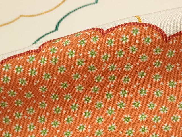 平和屋着物■上質な小紋 雲取り文様 正絹 逸品 AABG9441st