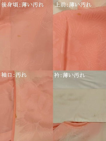 平和屋着物■長襦袢 無双仕立て 花地紋 暈し染め 正絹 逸品 AABG9447st