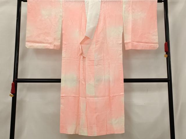 平和屋着物■長襦袢 無双仕立て 花地紋 暈し染め 正絹 逸品 AABG9447st
