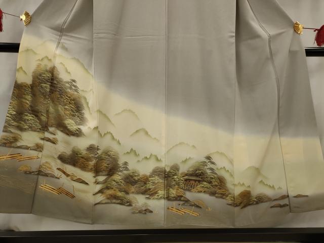 平和屋着物■豪華色留袖 風景文 暈し染め 金彩 正絹 逸品 AABG9472st