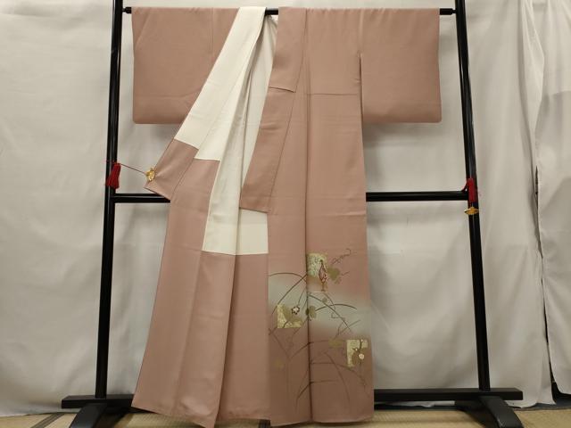 平和屋着物■豪華色留袖 駒刺繍 色紙花鳥文 暈し染め 金彩 正絹 逸品 AABG9475st