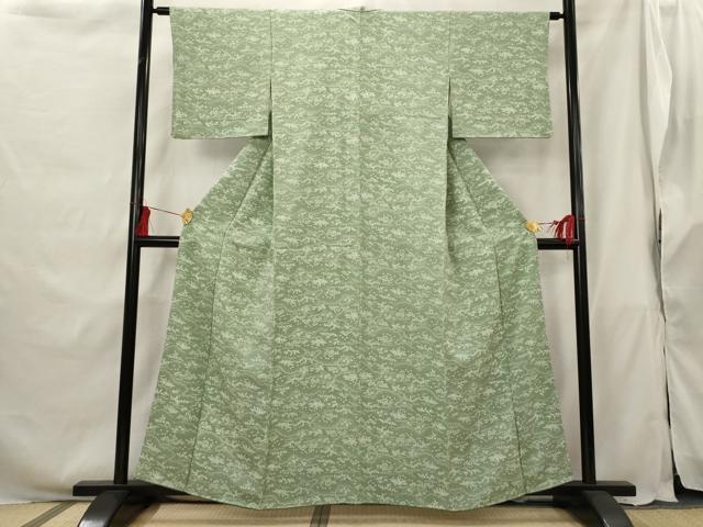 平和屋着物■上質な小紋 草花文 正絹 逸品 AABG9479st
