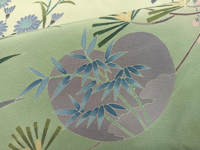 平和屋着物●訪問着 友禅 作家物 草花文 暈し染め 正絹 逸品 AABG9529ph