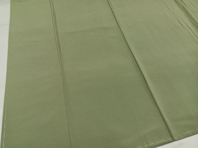 平和屋着物●上質な色無地 作家物 幻の染 岩石染 柳茶色 正絹 逸品 未使用 AABG9539ph