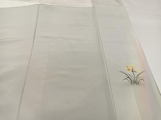 平和屋着物●ユネスコ世界遺産表現作家 白川丈山 訪問着 作家物 手描き 遠山風景草花文 正絹 逸品 AABG9561ph