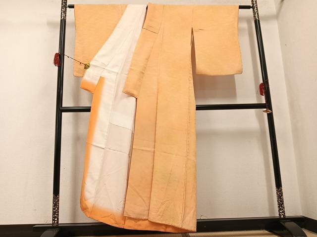 平和屋着物●上質な小紋 立波地紋 暈し染め 正絹 逸品 AABG9585ph
