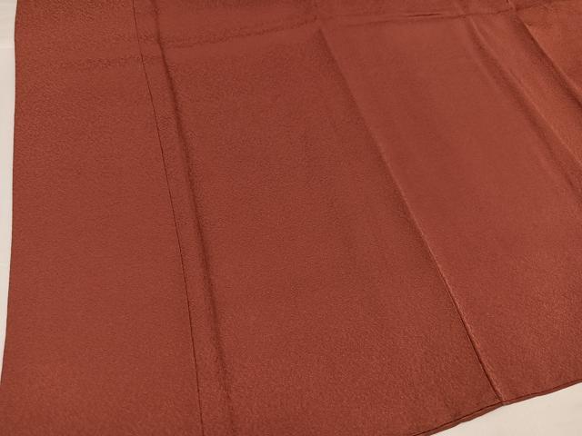 平和屋着物●上質な色無地 紅鳶色 正絹 逸品 AABG9593ph