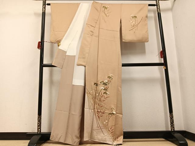 平和屋着物●訪問着 松竹梅 金彩 正絹 逸品 AABG9595ph