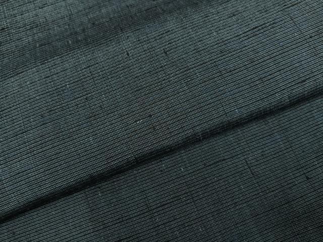 平和屋着物●男性 紬 色無地 鉄御納戸色 銀座せきね 正絹 逸品 未使用 AABG9597ph