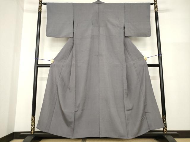 平和屋着物▽本塩沢 単衣 110亀甲 総詰め 正絹 逸品 AABG9619ck