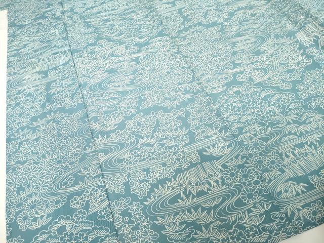 平和屋着物*夏物 小紋 絽 流水花文 大丸扱い 正絹 逸品 AABG9640ck