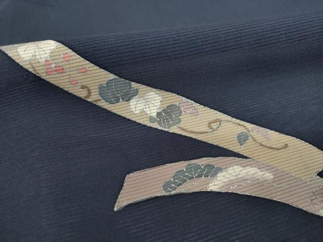 平和屋着物*夏物 訪問着 絽 短冊花文 銀彩 正絹 逸品 AABG9645ck
