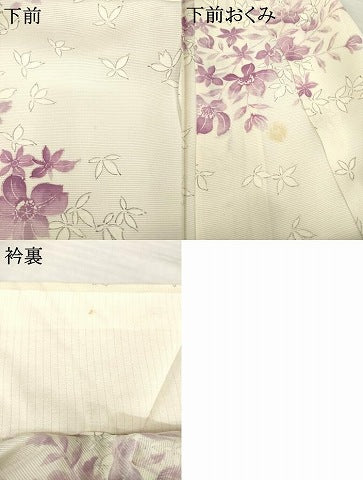 平和屋着物*夏物 小紋 絽 草花文 正絹 逸品 未使用 AABG9648ck