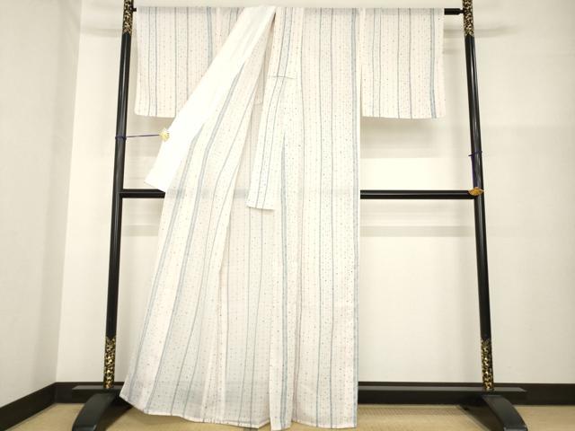 平和屋着物*夏物 小紋・浴衣兼用 花間道 紅梅織 洗える着物 AABG9654ck