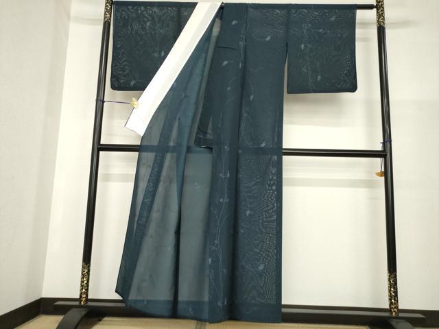 平和屋着物*夏物 小紋 紗 南天文 正絹 逸品 AABG9678ck