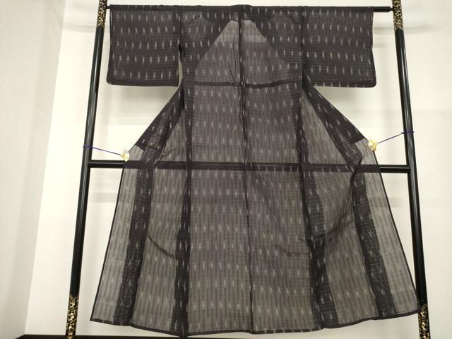 平和屋着物*夏物 紗紬 変わり縞 正絹 逸品 AABG9680ck