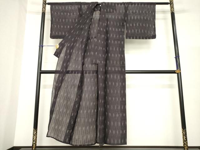 平和屋着物*夏物 紗紬 変わり縞 正絹 逸品 AABG9680ck