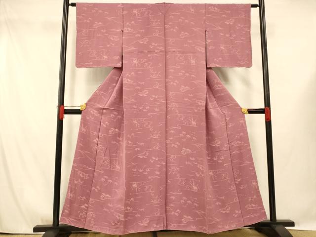平和屋着物■上質な小紋 松竹梅 正絹 逸品 AABG9692fw