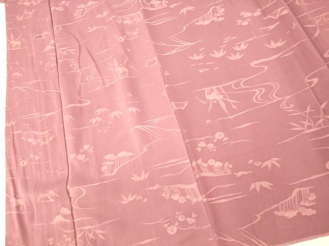 平和屋着物■上質な小紋 松竹梅 正絹 逸品 AABG9692fw