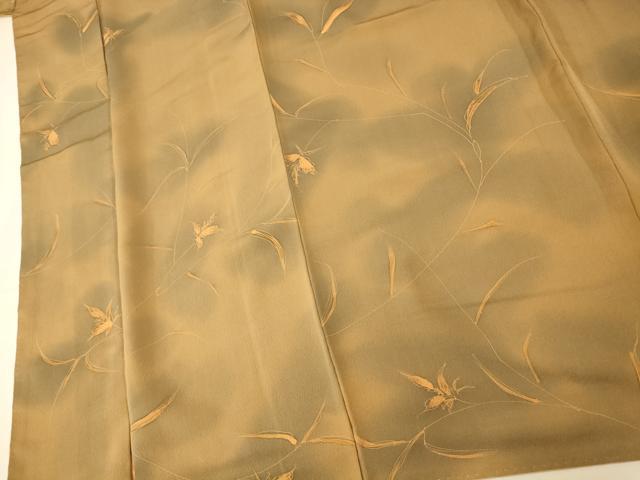 平和屋着物■上質な小紋 霞枝花文 暈し染め 正絹 逸品 AABG9702fw