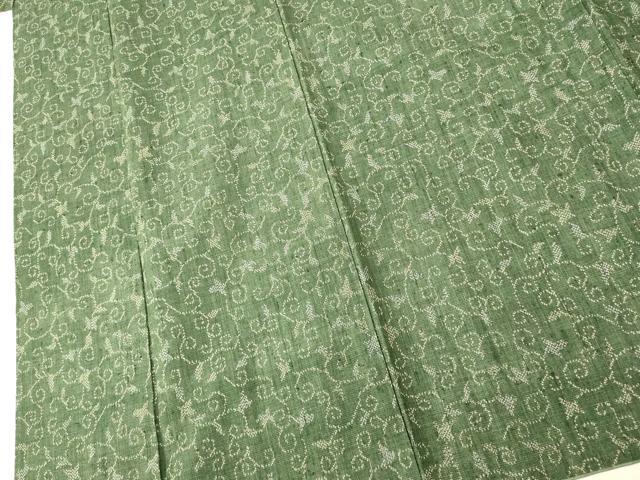 平和屋着物■上質な紬 花唐草文 正絹 逸品 AABG9707fw