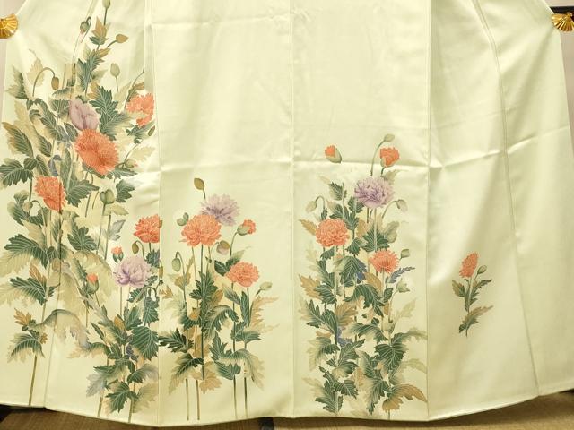 平和屋着物■訪問着 草花文 正絹 逸品 AABG9710fw