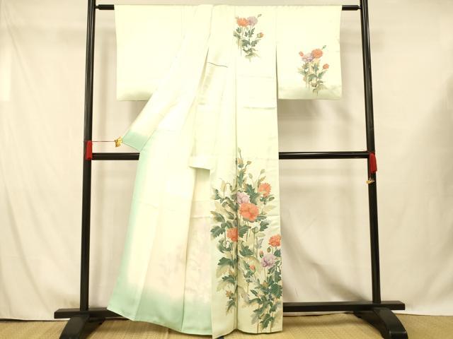 平和屋着物■訪問着 草花文 正絹 逸品 AABG9710fw