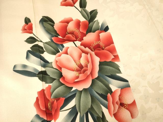 平和屋着物■訪問着 作家物 手描き 草花間道 金彩 正絹 逸品 AABG9717fw