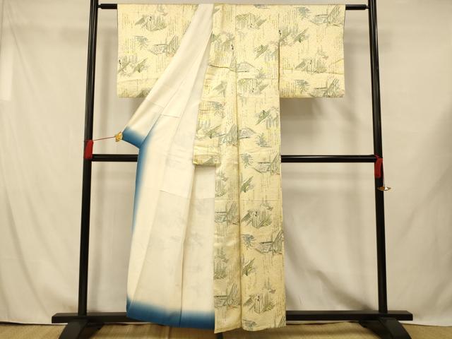 平和屋着物■上質な小紋 人物文字文 やまと誂製 正絹 逸品 AABG9721fw