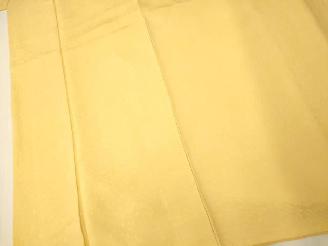 平和屋着物■上質な色無地 流水地紋 黄支子色 正絹 逸品 AABG9728fw
