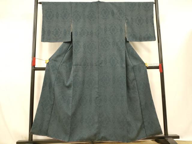 平和屋着物■上質な紬 花菱文 正絹 逸品 未使用 AABG9741fw