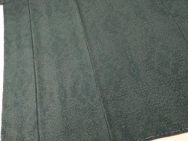 平和屋着物■上質な紬 花菱文 正絹 逸品 未使用 AABG9741fw