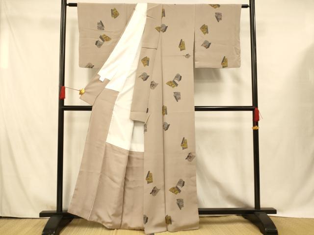 平和屋着物■上質な小紋 冊子草花文 金彩 正絹 逸品 AABG9754fw
