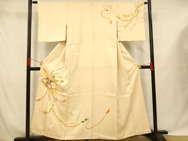 平和屋着物■訪問着 地紙草花文 金彩 正絹 逸品 AABG9766fw